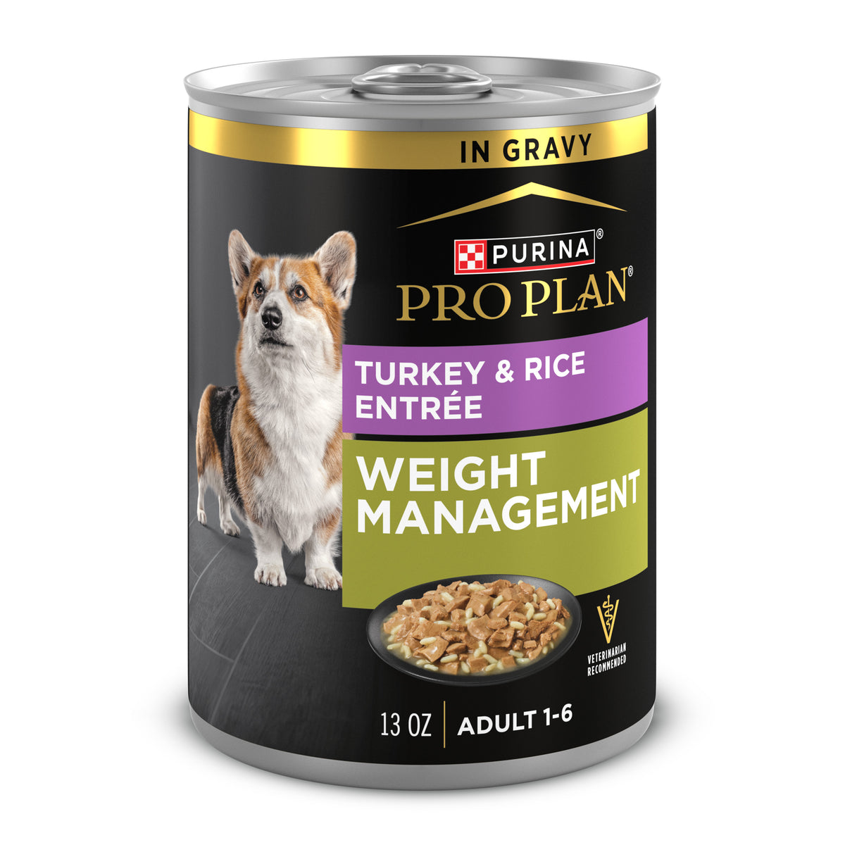 Pro Plan Weight Mgmt Turkey and Rice Morsels in Gravy 13 oz