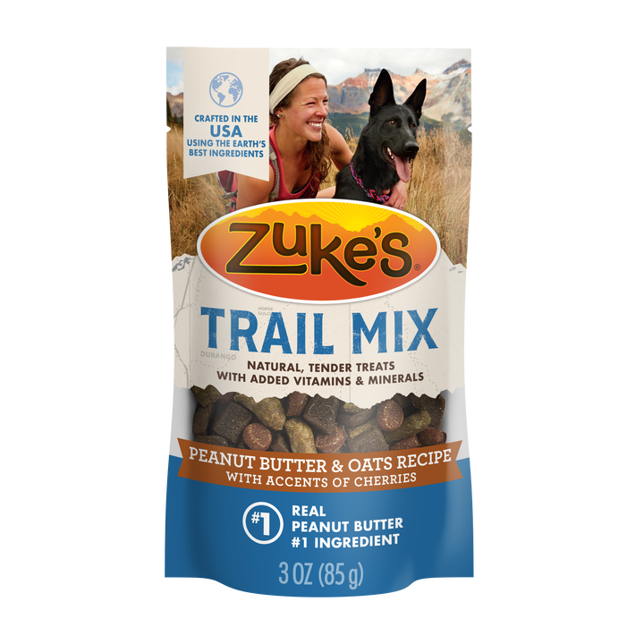 Zukes Trail Mix Peanut Butter and Oat Dog Treats 3 oz
