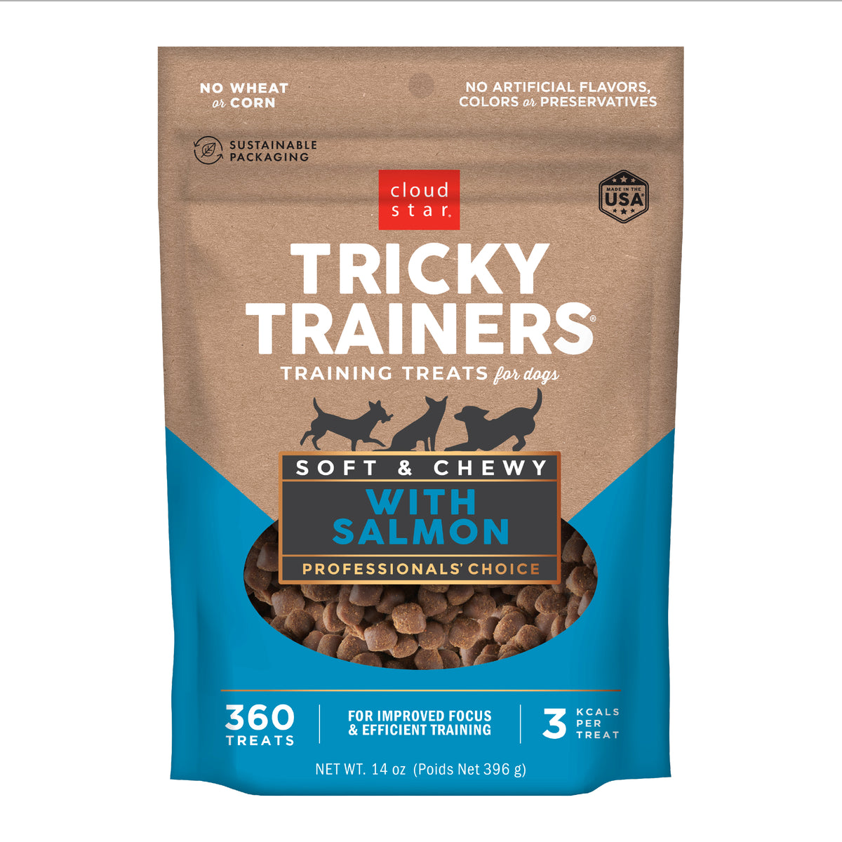 Cloud Star Chewy Salmon Training Treats 14oz