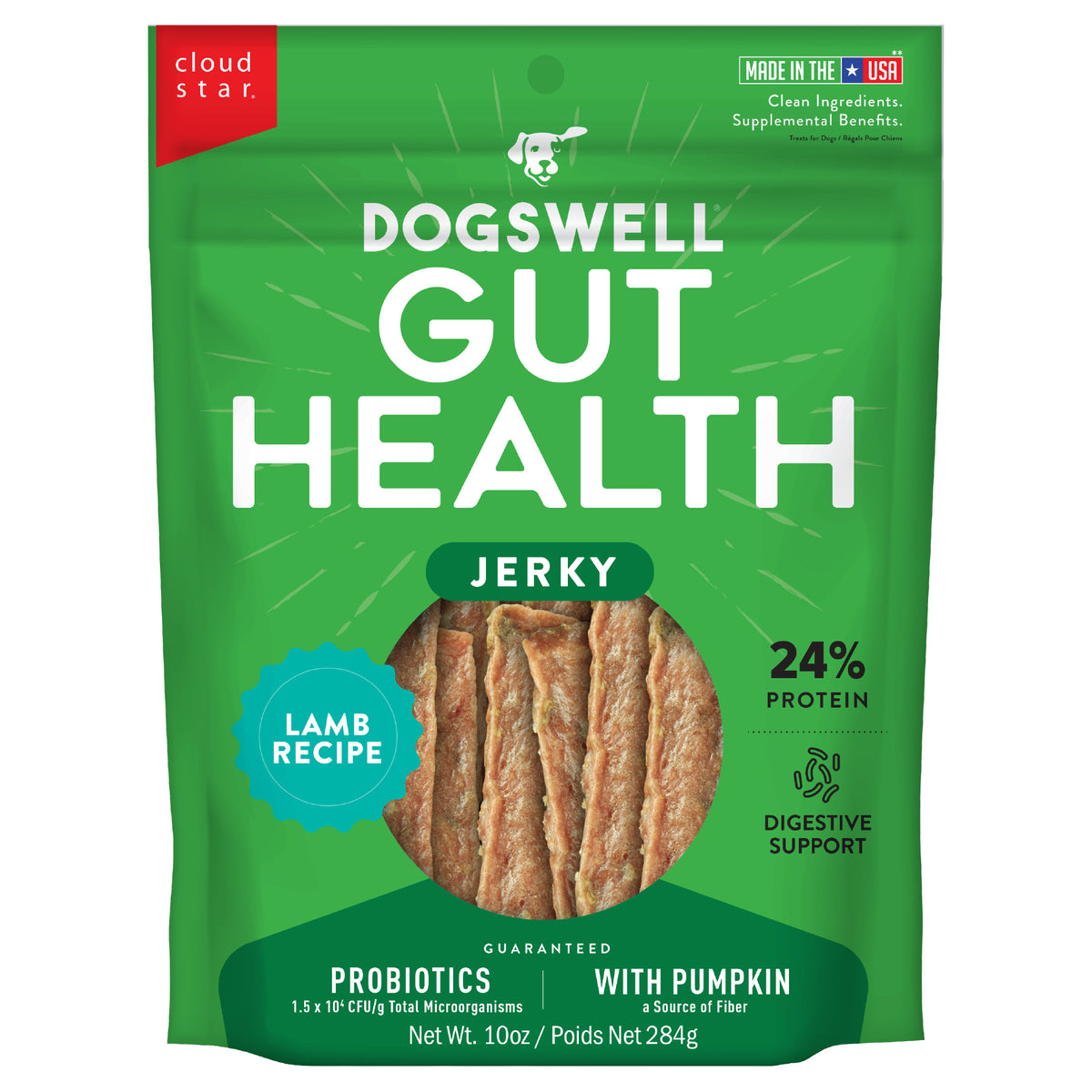 Dogswell Gut Health Lamb Jerky 10 oz