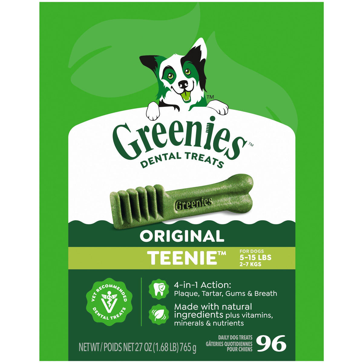 Greenies 27oz Canister Dog Treats Size Teenie