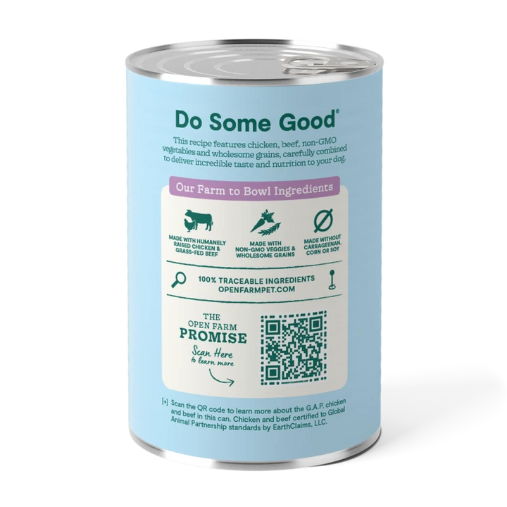 Open Farm Goodbowl Chicken and Beef Dog 12.5 oz