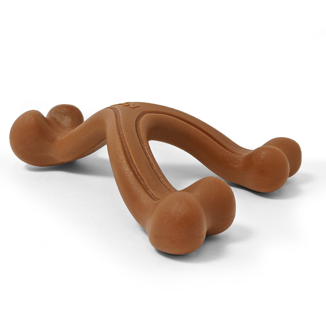 Nylabone Power Chew Ergonomic Hold &amp; Chew Wishbone Dog Chew Toy Bison Large (1 Count)