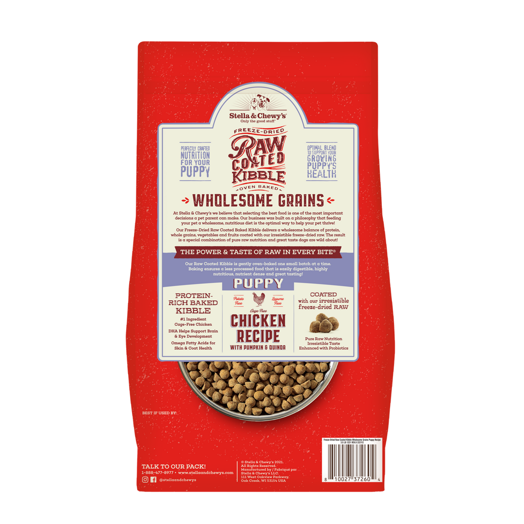 Kibble Raw Coated Wholesome Grains Puppy Chicken- 22 lb