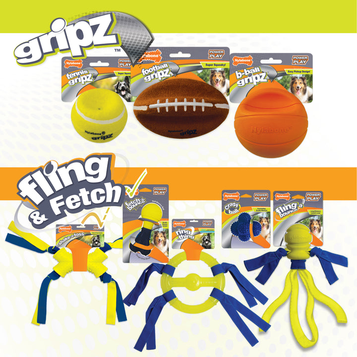 Nylabone Power Play B-Ball Gripz Basketball Dog Toy Large 6.5 Inch (1 Count)