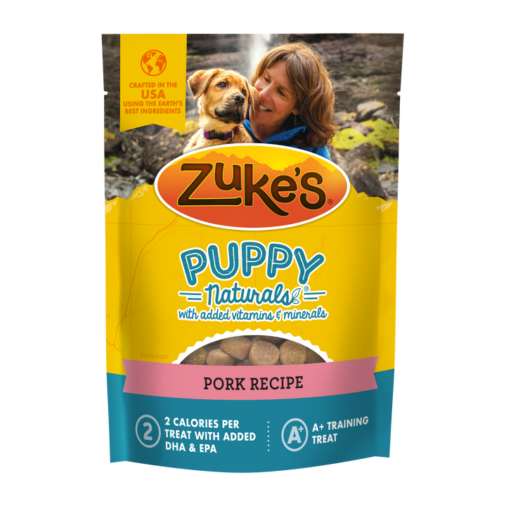 Zukes Puppy Naturals Pork and Chickpea Puppy Treat 5 oz