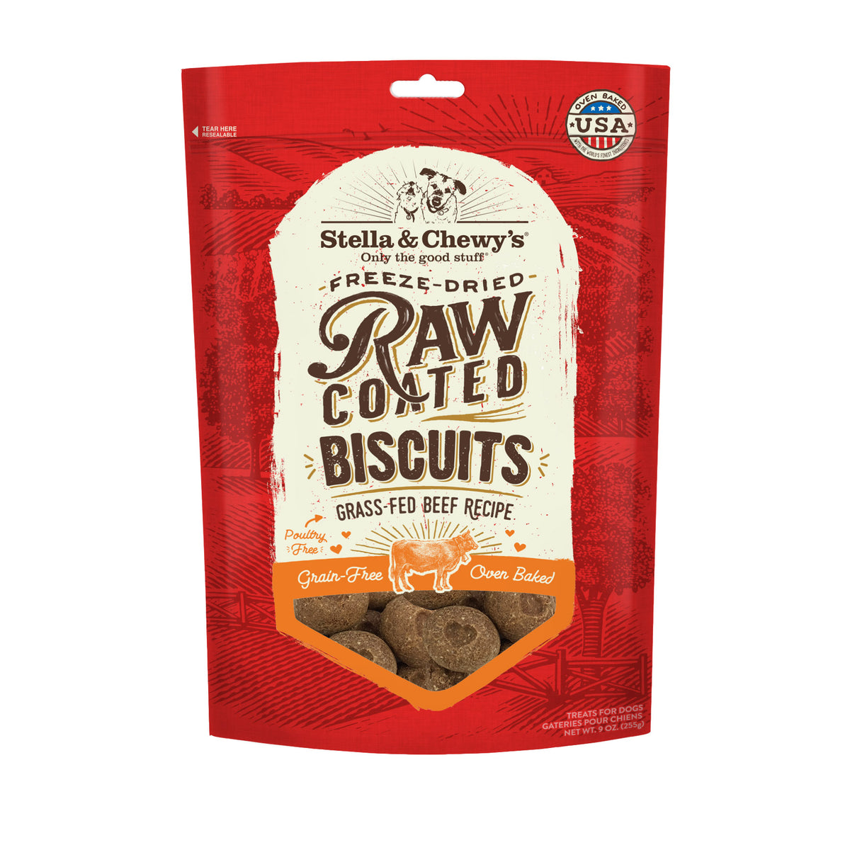 Raw Coated Biscuits Beef - 9 oz