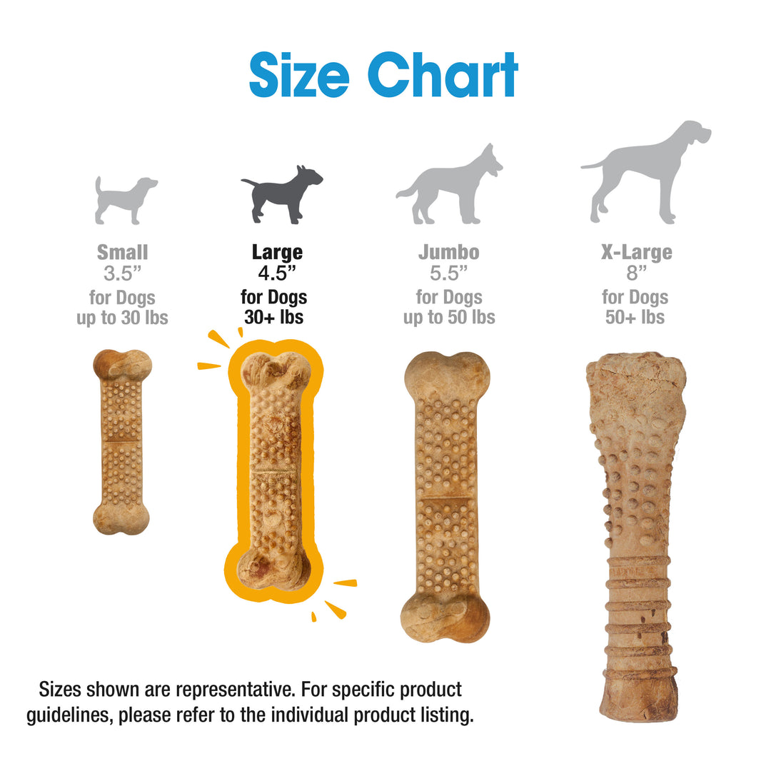 Nylabone Nubz Peanut Butter Dog Chew Treats Large (15 Count)