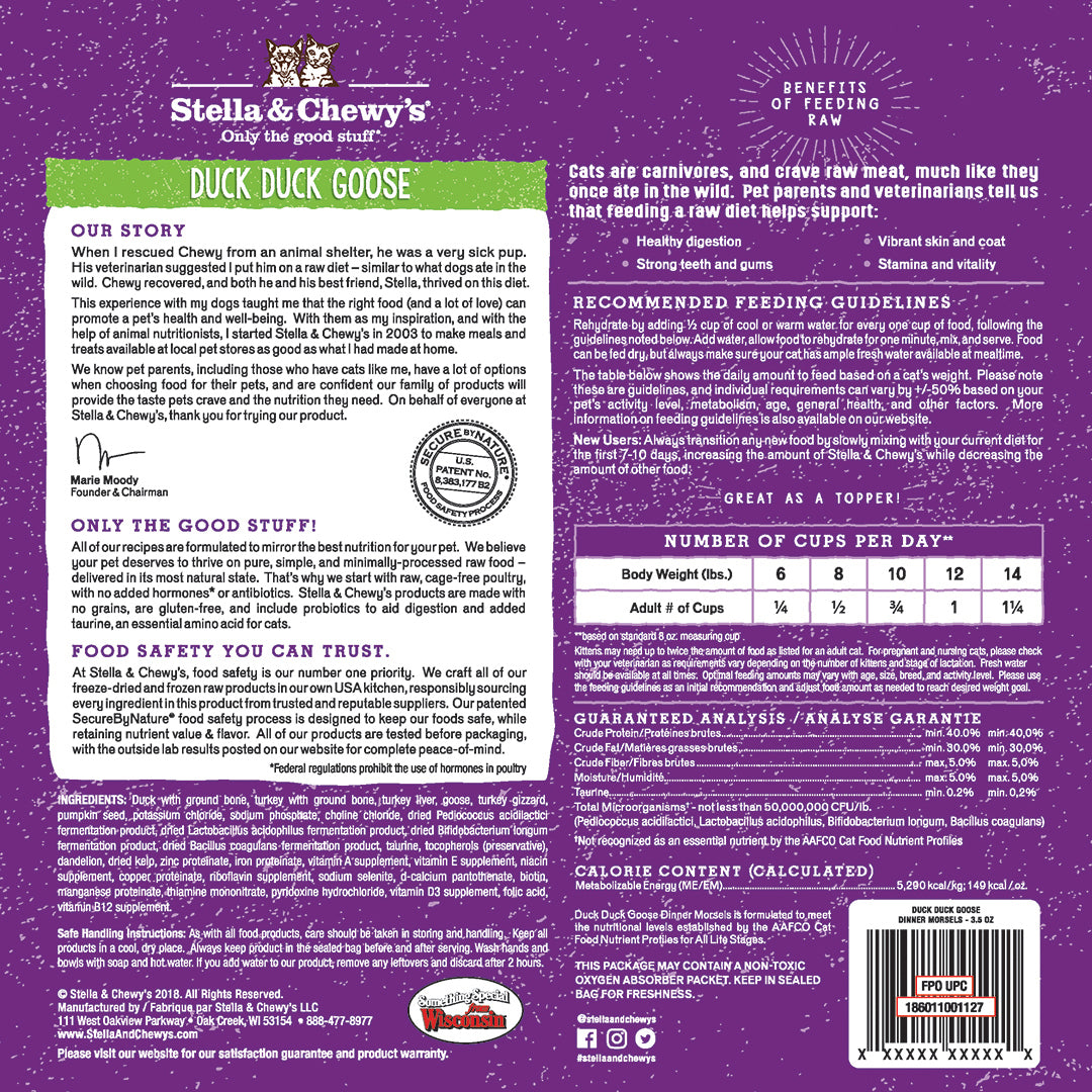 Freeze-Dried Duck Duck Goose Morsels - 3.5 oz