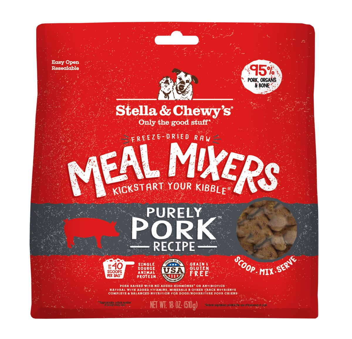 Freeze-Dried Purely Pork Meal Mixers - 18 oz