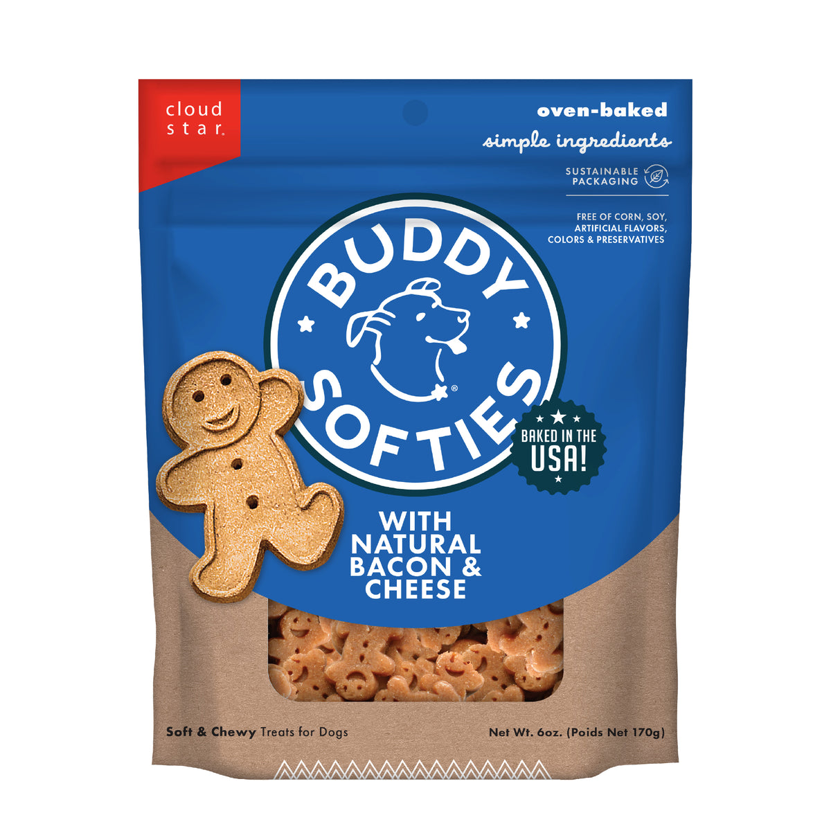 Buddy Biscuits soft and chewy Bacon Cheese 6oz