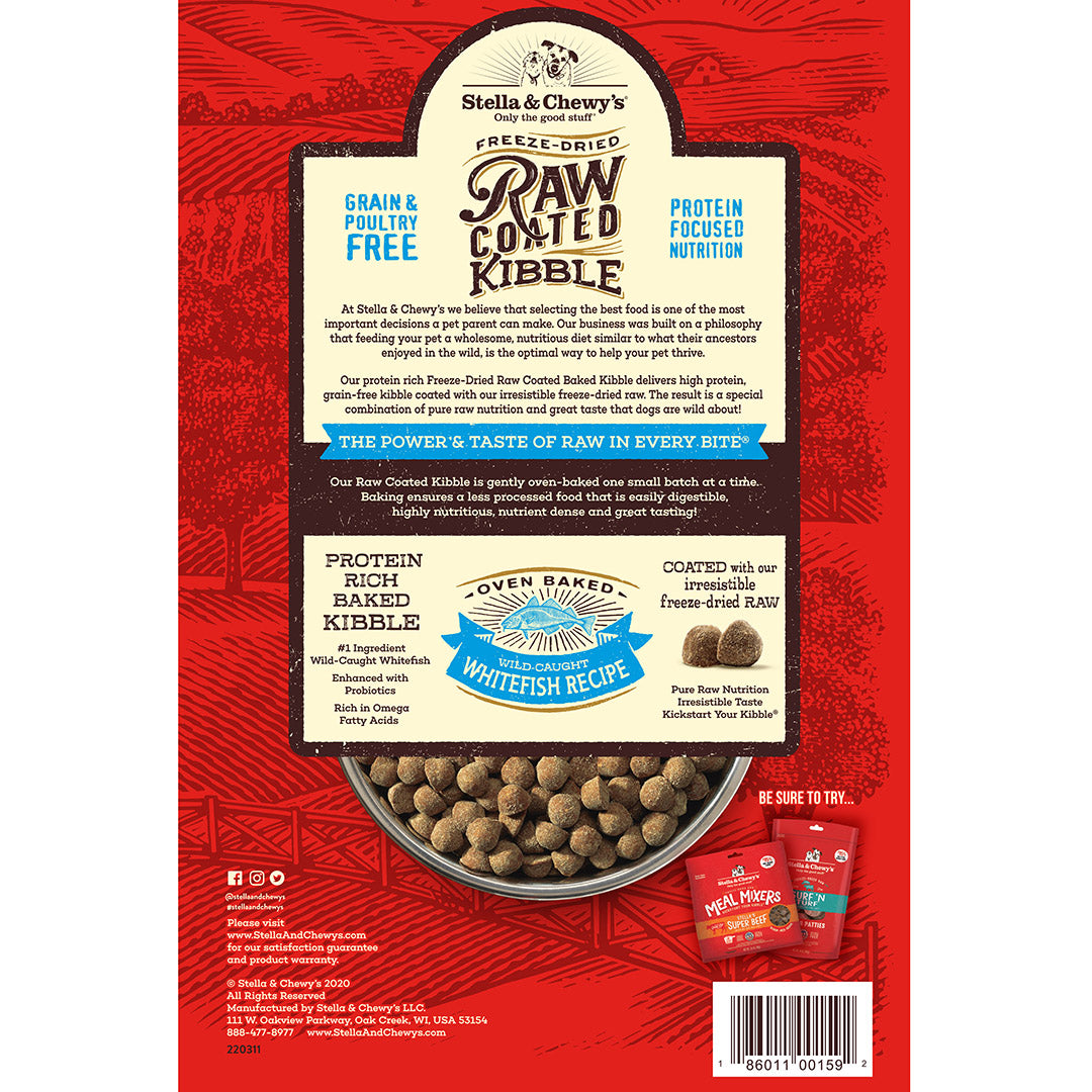 Kibble Raw Coated Whitefish - 3.5 lb