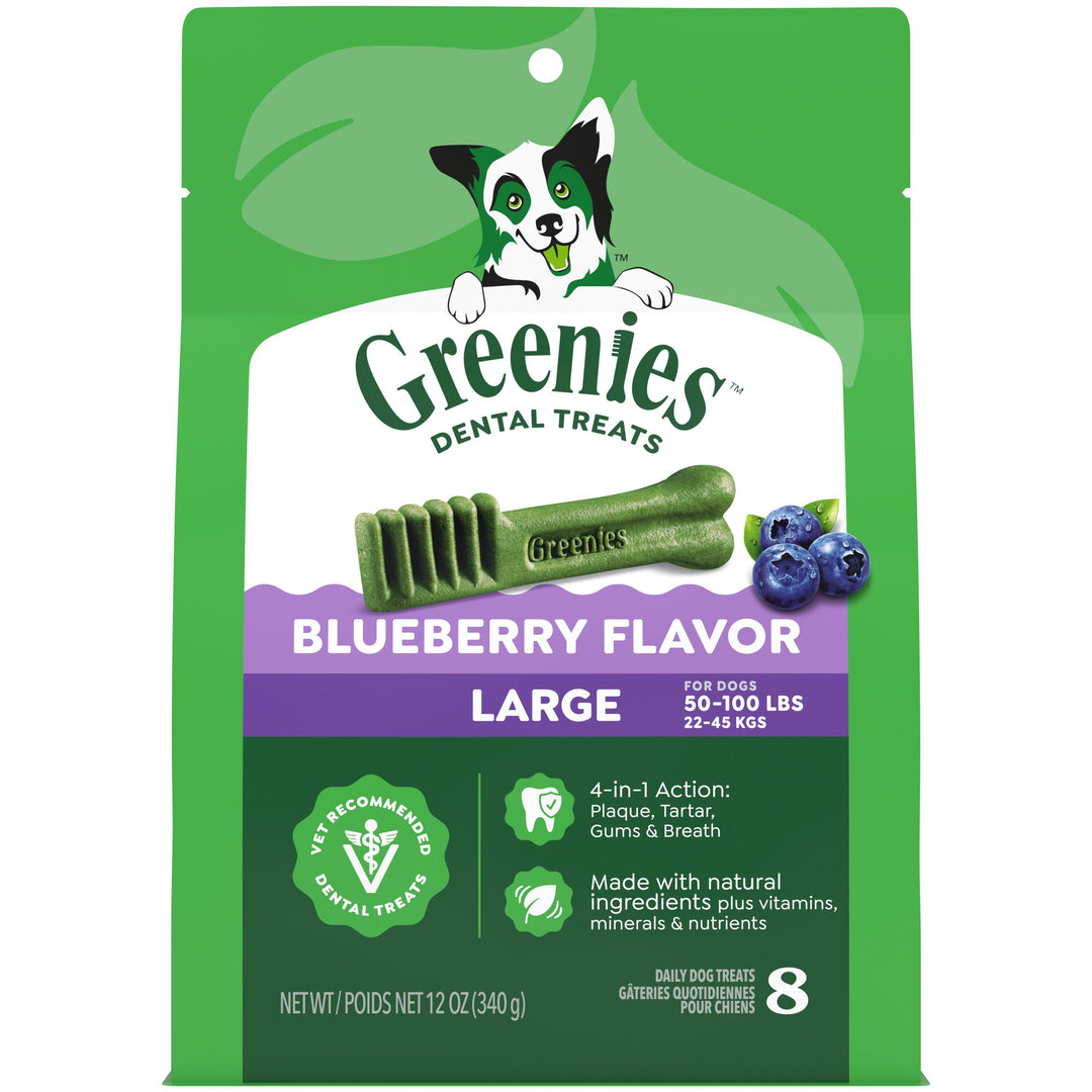 Greenies Bursting Blueberry Large Dental Dog Treats 12-oz bag