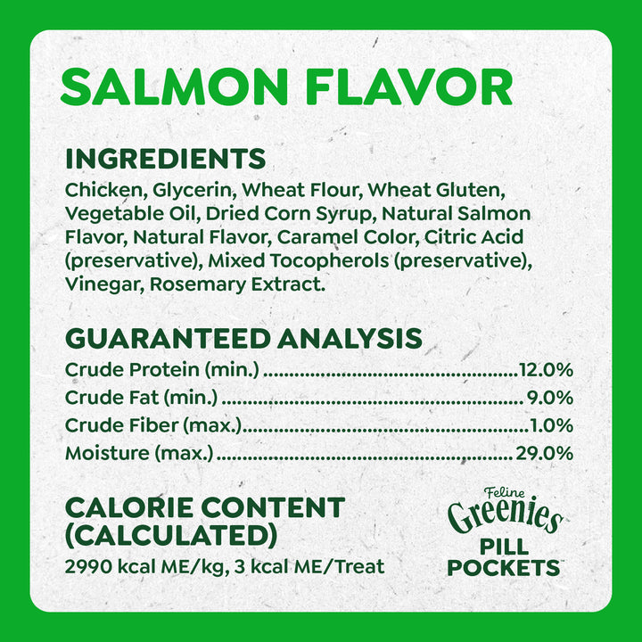 Greenies Salmon Feline Pill Pockets 3oz