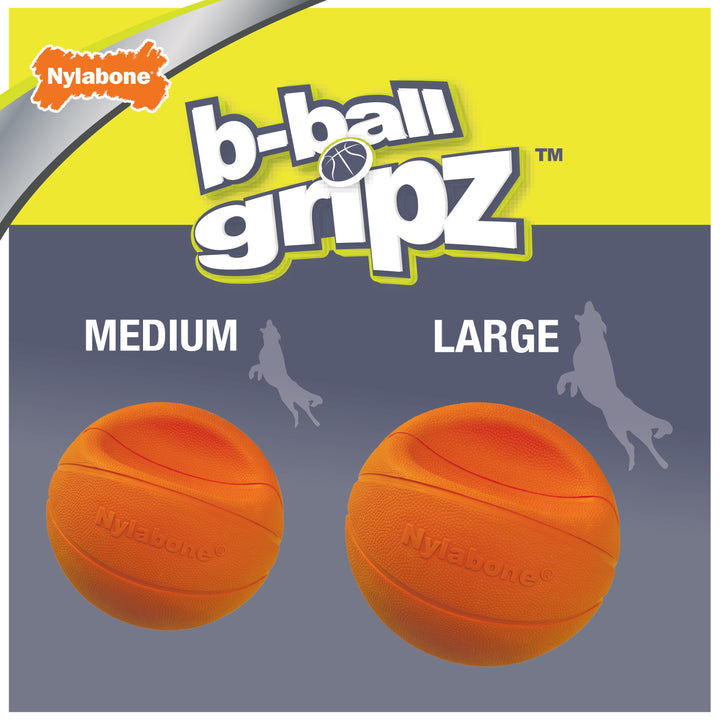 Nylabone Power Play B-Ball Gripz Basketball Dog Toy Large 6.5 Inch (1 Count)
