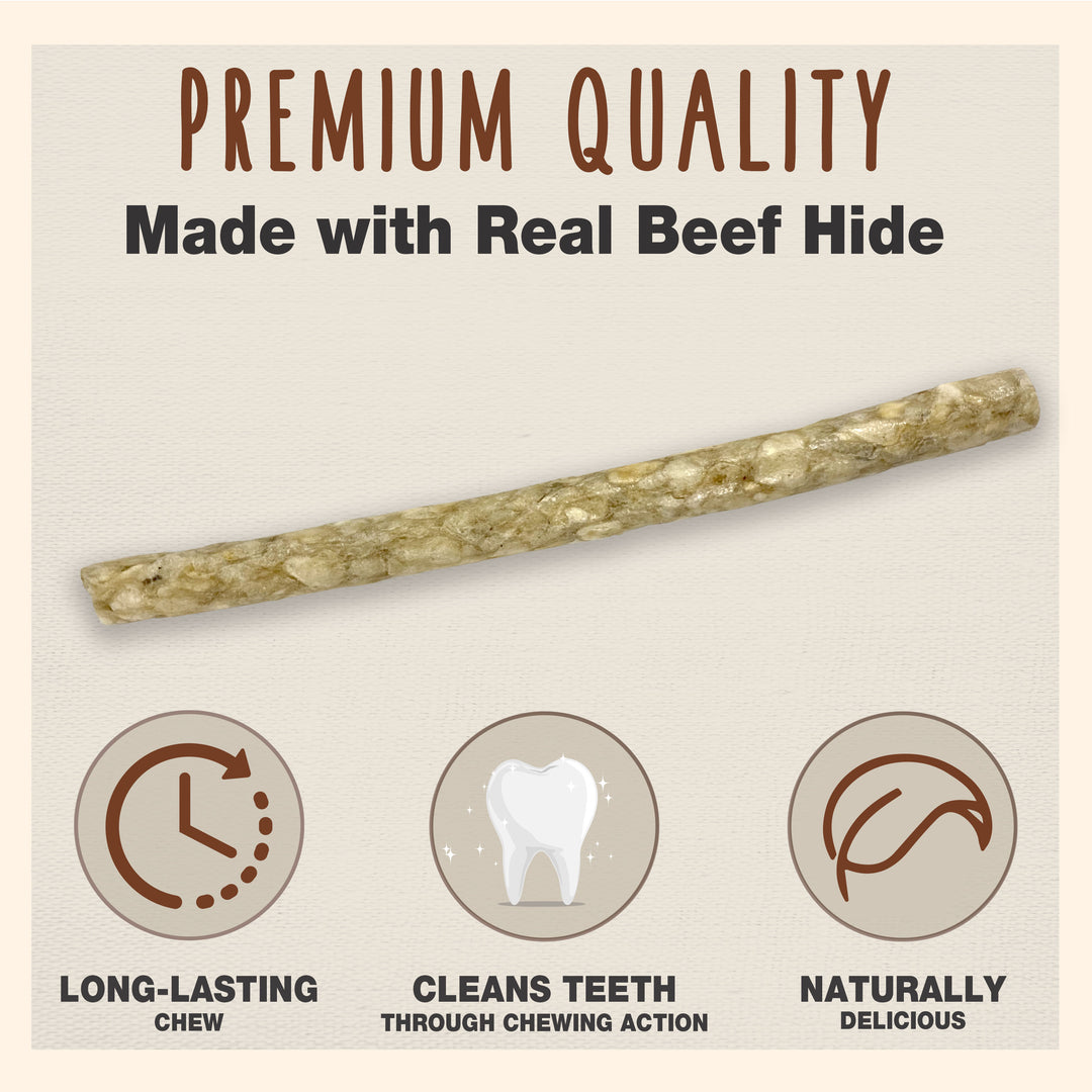 Cadet Premium Grade Munchy Beef Hide Sticks Peanut Butter 5 Inch (100 Count)