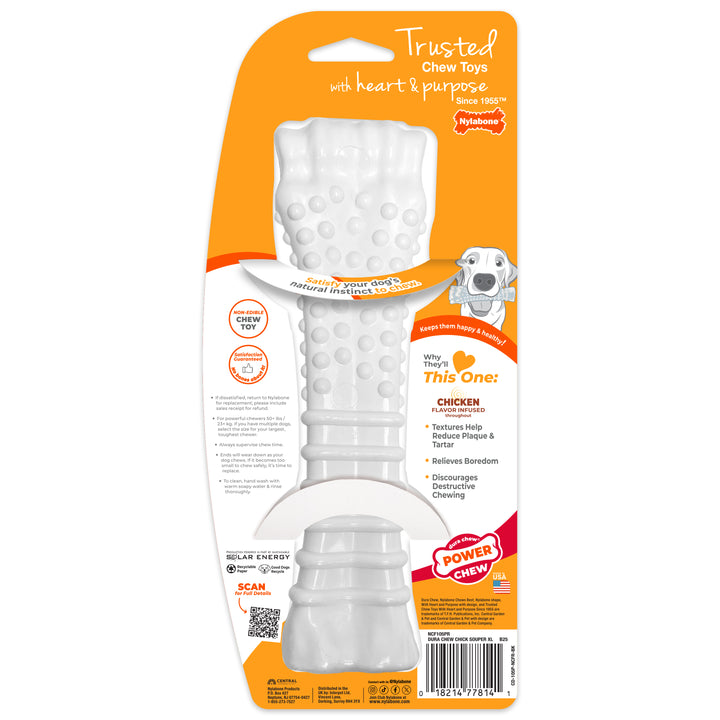 Nylabone Power Chew Textured Knuckle Bone Dog Chew Toy Chicken X-Large (1 Count)