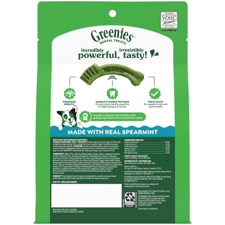 Greenies Freshmint Petite Dental Dog Treats 12oz bag