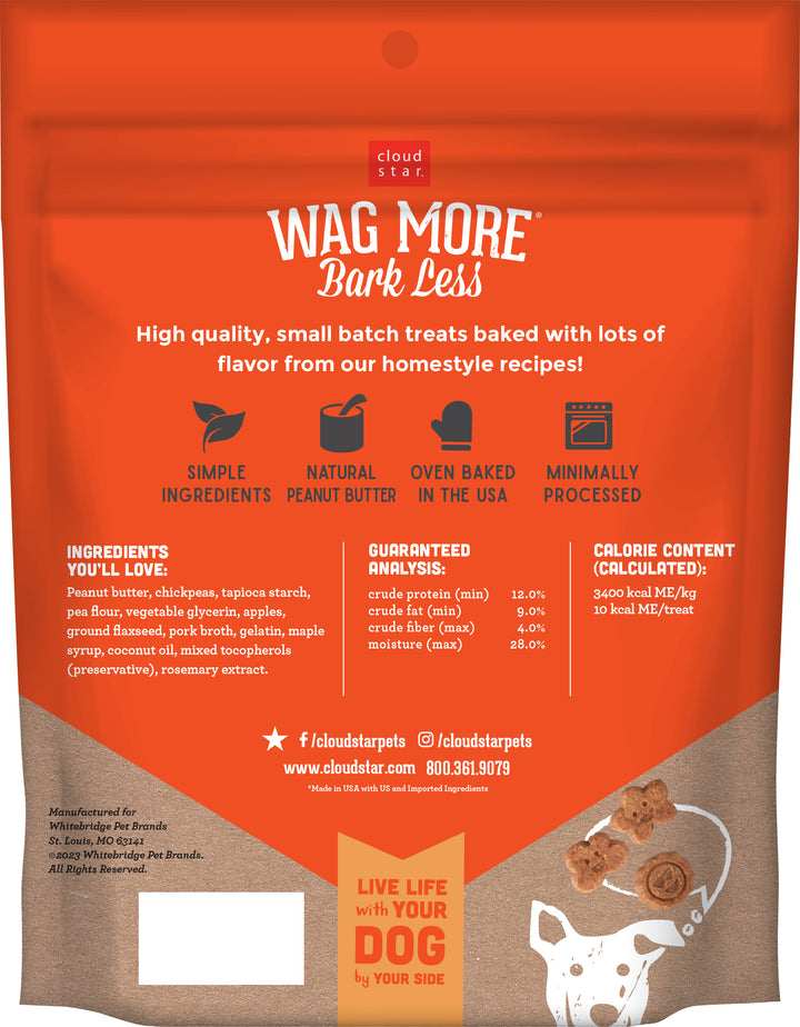 Wag More Bark Less Soft Chews GF PB 20oz - back