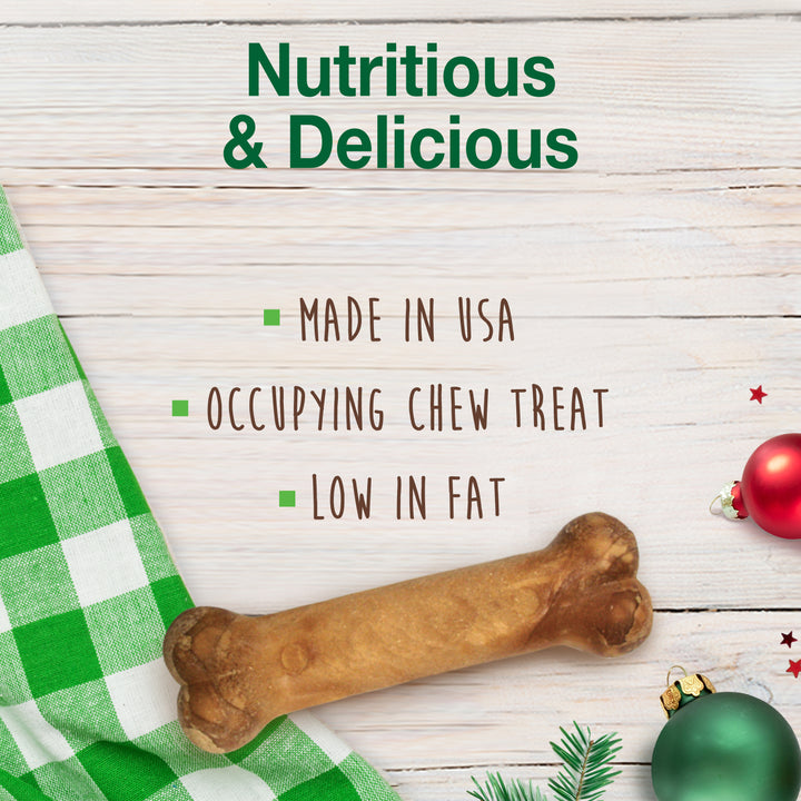 Nylabone Healthy Edibles Natural Holiday Dog Treats Roast Beef Small/Regular - Up to 25 Ibs. (2 Count)