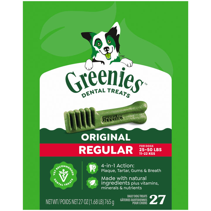Greenies 27oz Canister Dog Treats Size Regular