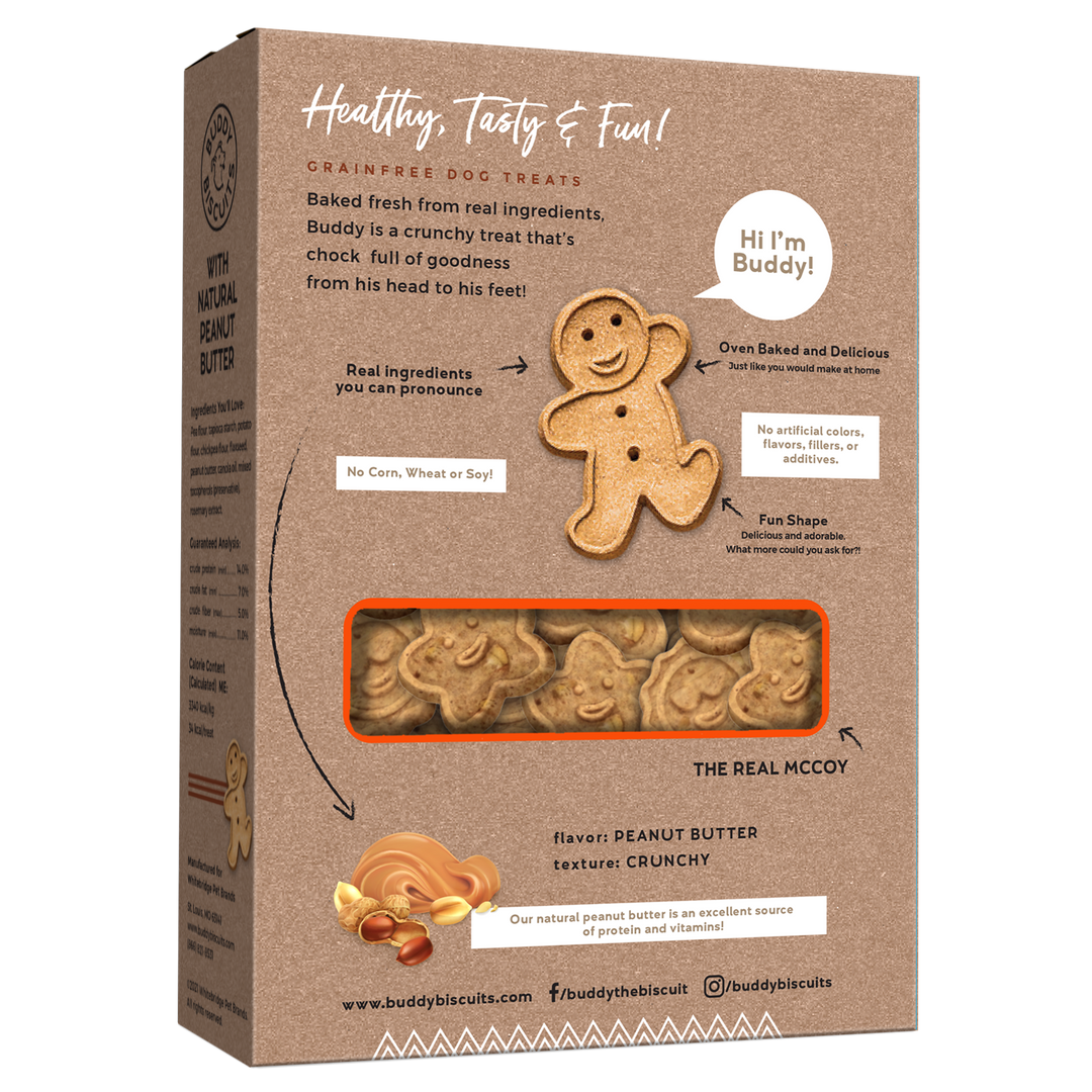 Cloud Star Buddy Biscuits Grain Free Peanut Butter 14 oz. Oven Baked - back