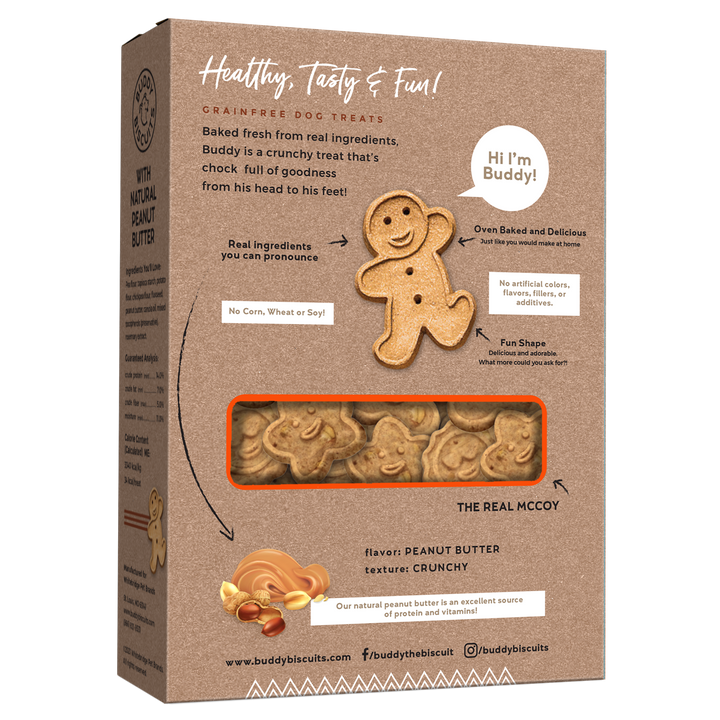 Cloud Star Buddy Biscuits Grain Free Peanut Butter 14 oz. Oven Baked - back