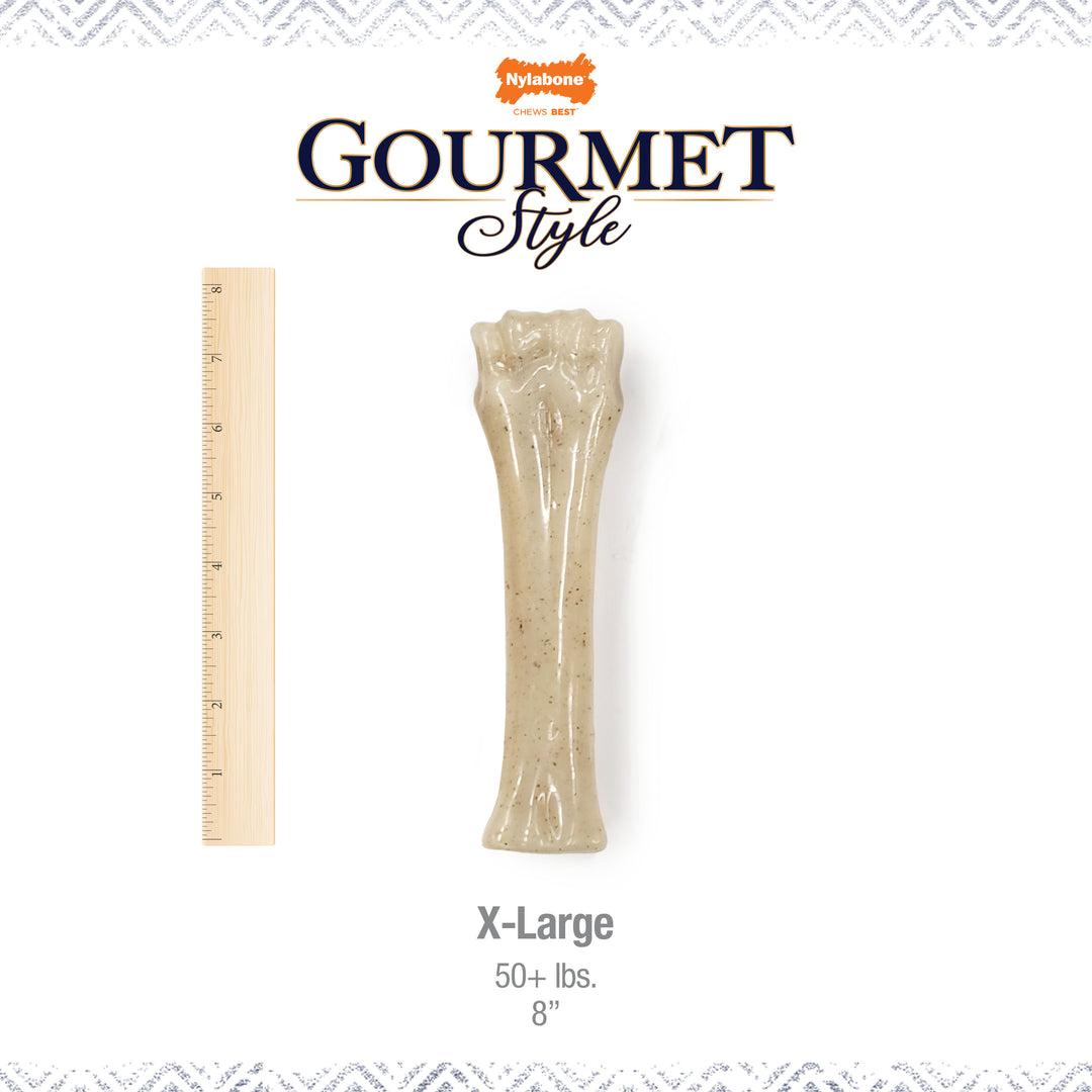 Nylabone Strong Chew Gourmet Style Knuckle Bone Dog Chew Toy Souper Filet Mignon X-Large (1 Count)