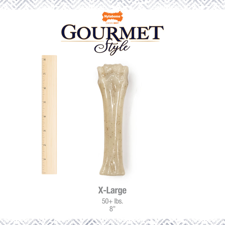 Nylabone Strong Chew Gourmet Style Knuckle Bone Dog Chew Toy Souper Filet Mignon X-Large (1 Count)