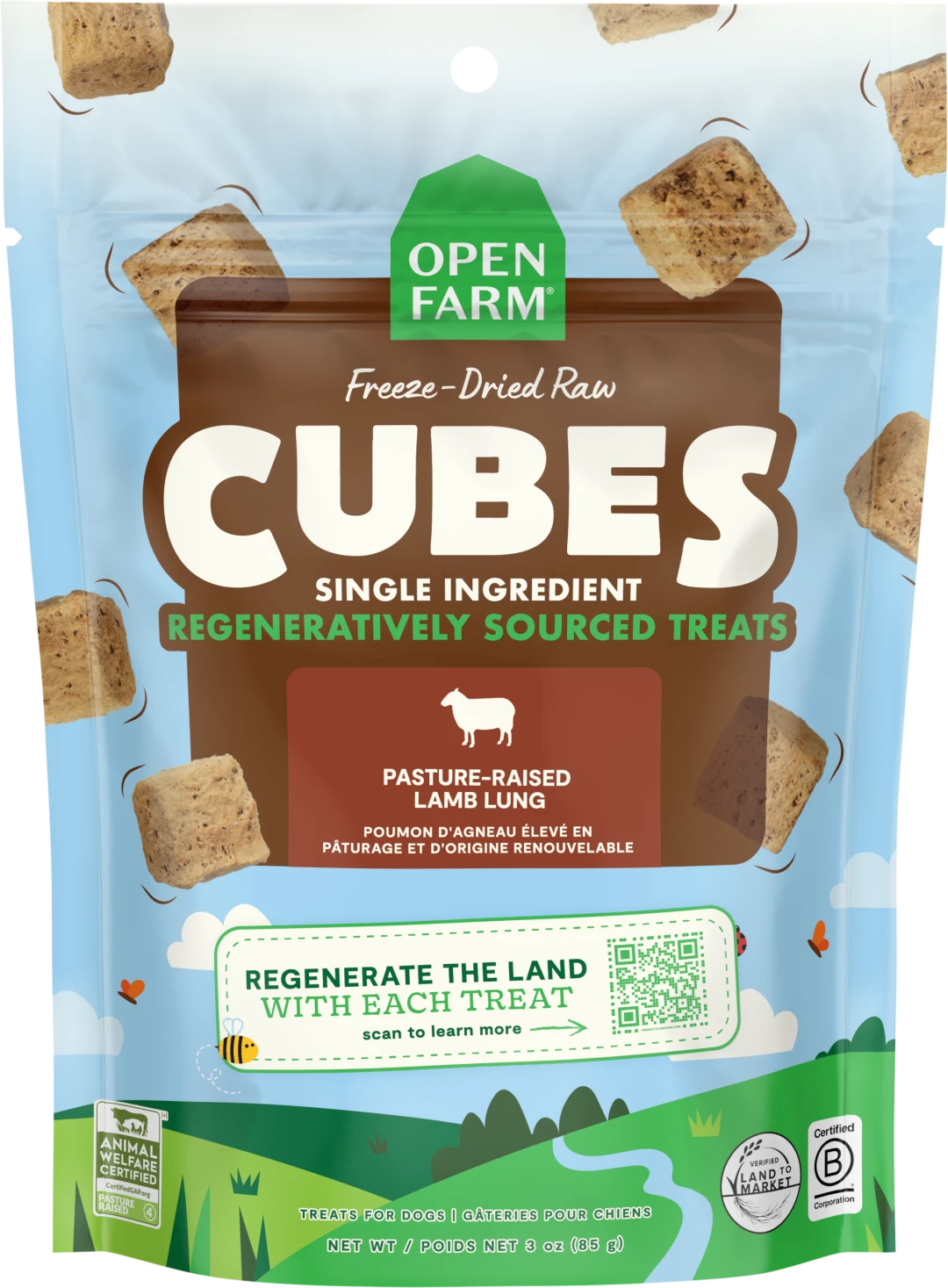 Open Farm FD Raw Regenerative Lamb Lung 3 oz