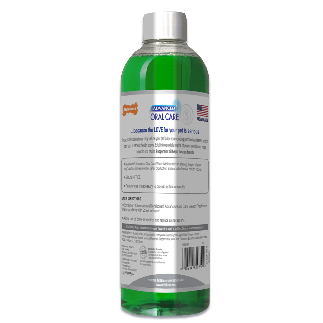 Nylabone Advanced Oral Care Water Additive for Dogs Peppermint 16 Ounce (1 Count)