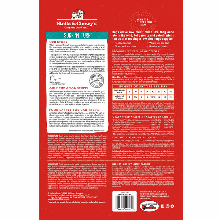 Freeze-Dried Surf &amp; Turf Patties - 25 oz