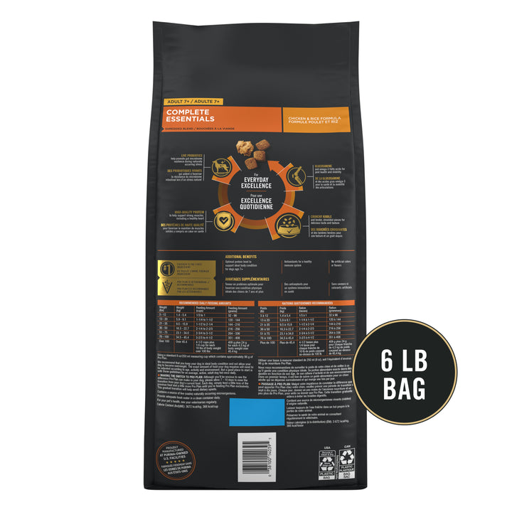 Pro Plan Shredded Blend 7+ Chicken Rice Sr Dog 6 lb back