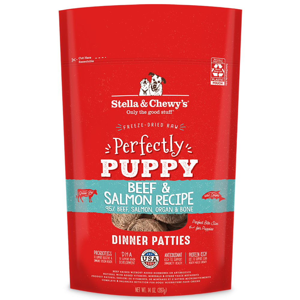 Freeze-Dried Perfectly Puppy Beef & Salmon Patties - 14 oz