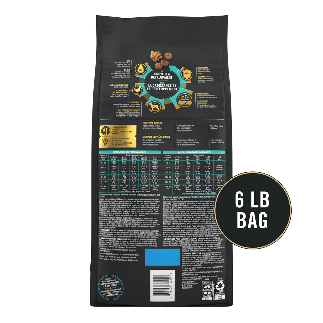 Pro Plan Shredded Blend Puppy Chicken and Rice 5lb back