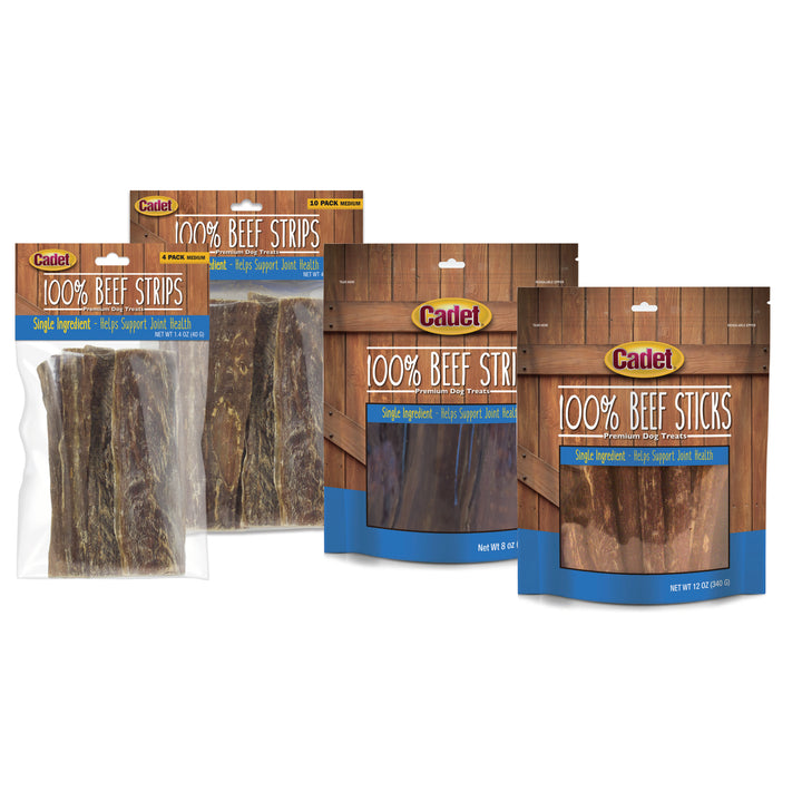 Cadet Slim Cut 100% Beef Strips for Dogs 2.8 Ounce